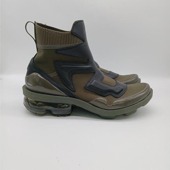 Nike Air VaporMax Light 2 Sock Boot Cargo Khaki Green Black Women's Size 7 - Picture 3 of 12